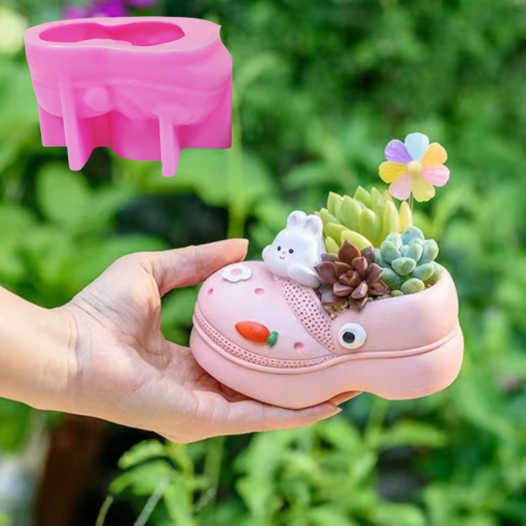 3D Printing Pot - 3D Tier Hausschuhe Sukkulente Blumentopf Harz