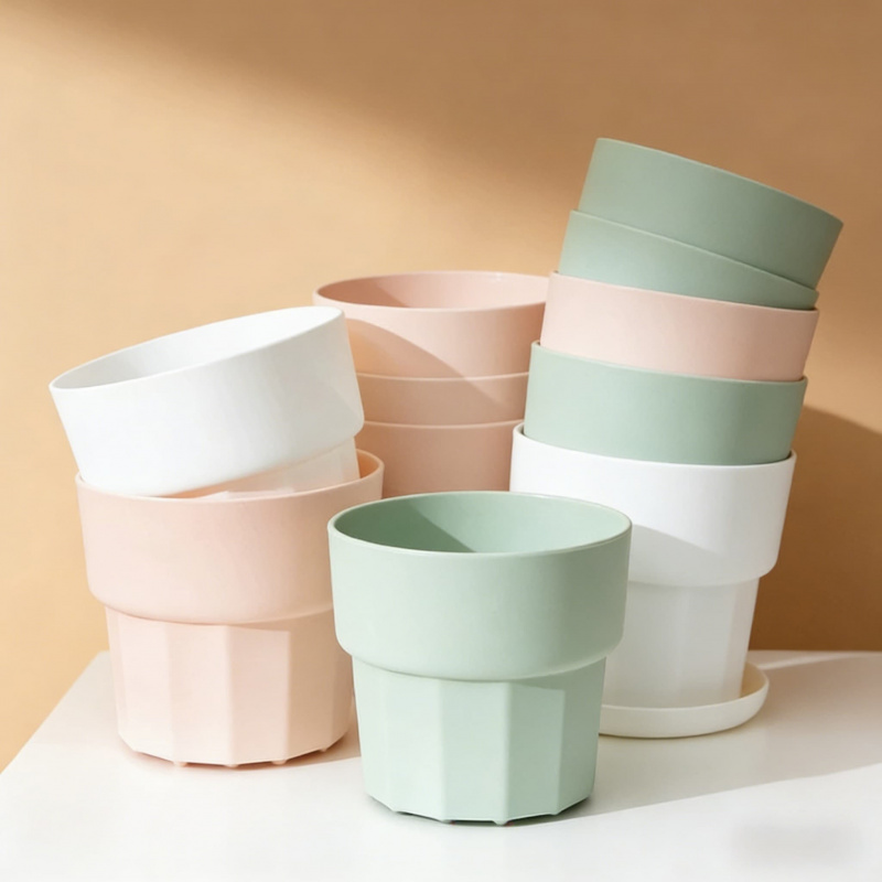 3D Printing Pot - Verstärkter Bruchsicherer Kunststoff-Blumentopf im Nordischen Stil