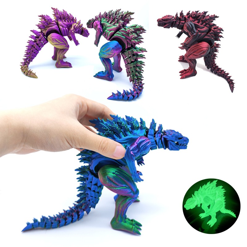 3D Printing Gundam - 3D-gedruckte Muskel-Dinosaurier-Actionfigur Mini-Spielzeug Monsterfigur mit Beweglichen