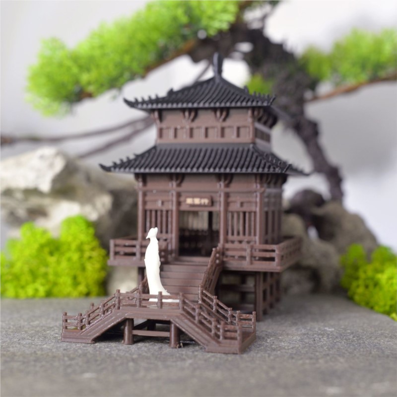 3D Printing Pot - Retro-Architektur Ornamente Pavillons chinesischen Stil alten