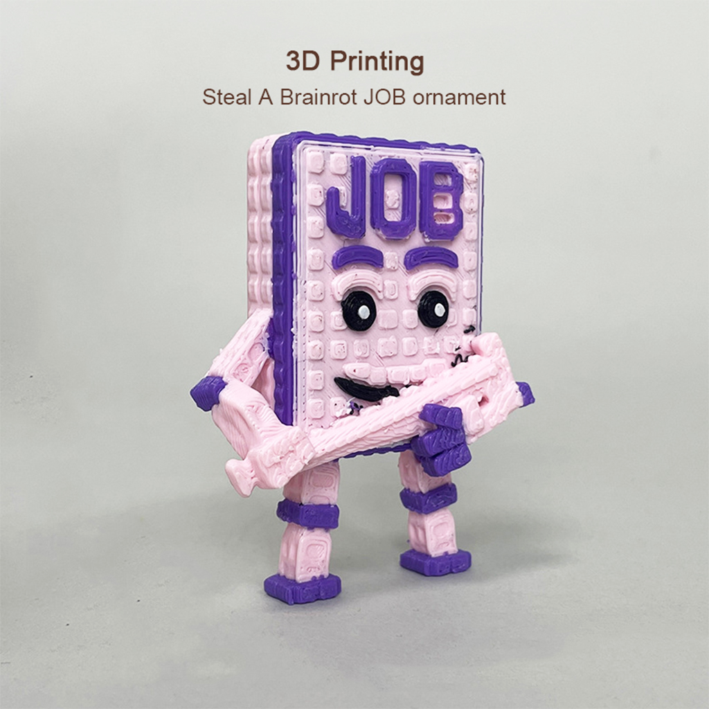 3D Printing Jobs - Einen Brainrot-Arbeitplatz stehlen, 3D-Druck-Ornament „Einen Brainrot-Arbeitplatz