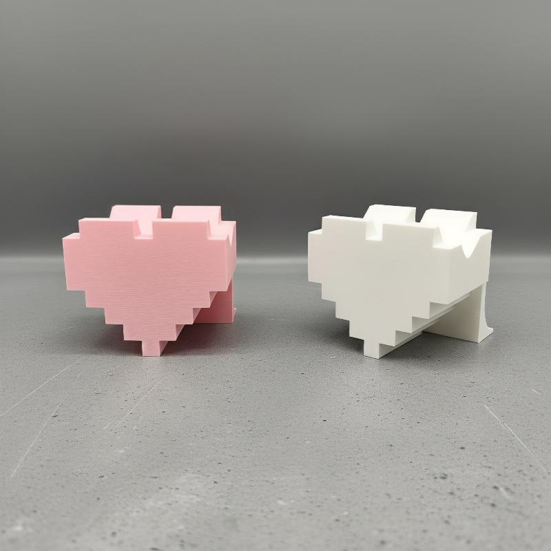 3D Print Isopropyl Alcohol - 3D-gedrucktes Herz-Desktop-Displayregal mit stabiler Basis, Schmuckhalter