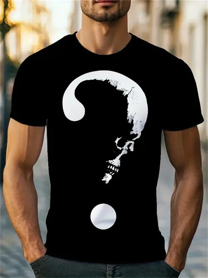 Herren Schwarzes T-Shirt mit T – 3D Printing Question Bewertung und Preis