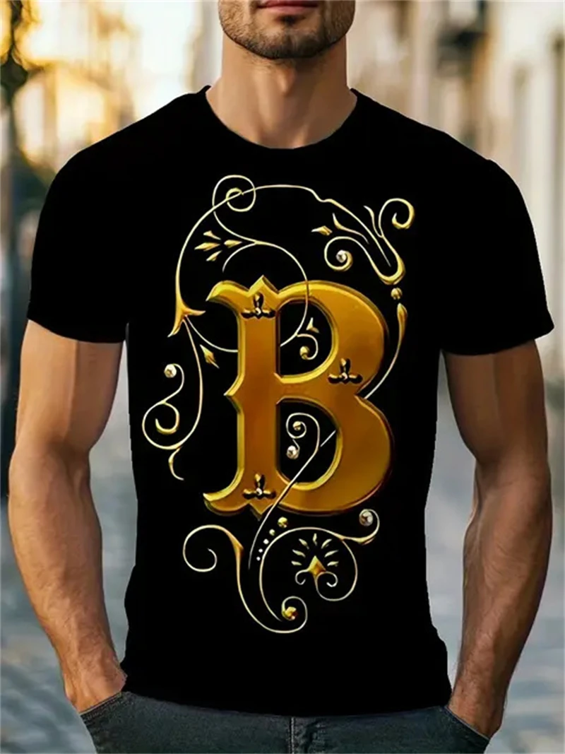 Herren Schwarzes T-Shirt mit T – 3D Printing Question Bewertung und Preis