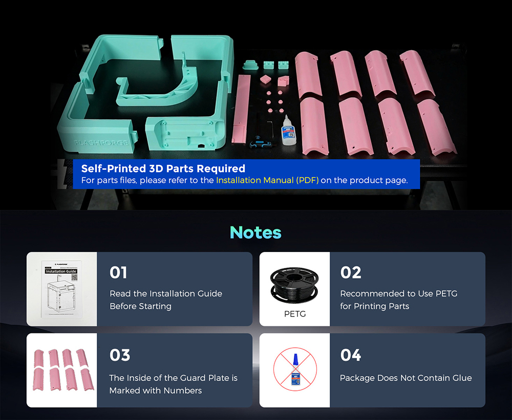 FLASHFORGE Gehäuse-Panel-Kit f – Enclosure 3D Printing Bewertung und Preis