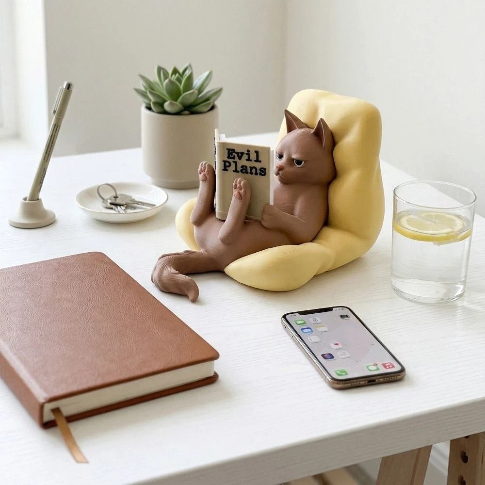 3D-Gedruckte Lesende Katzenfig – 3D Printing Mockup Bewertung und Preis