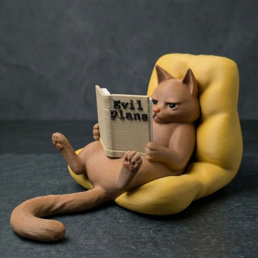 3D-Gedruckte Lesende Katzenfig – 3D Printing Mockup Bewertung und Preis
