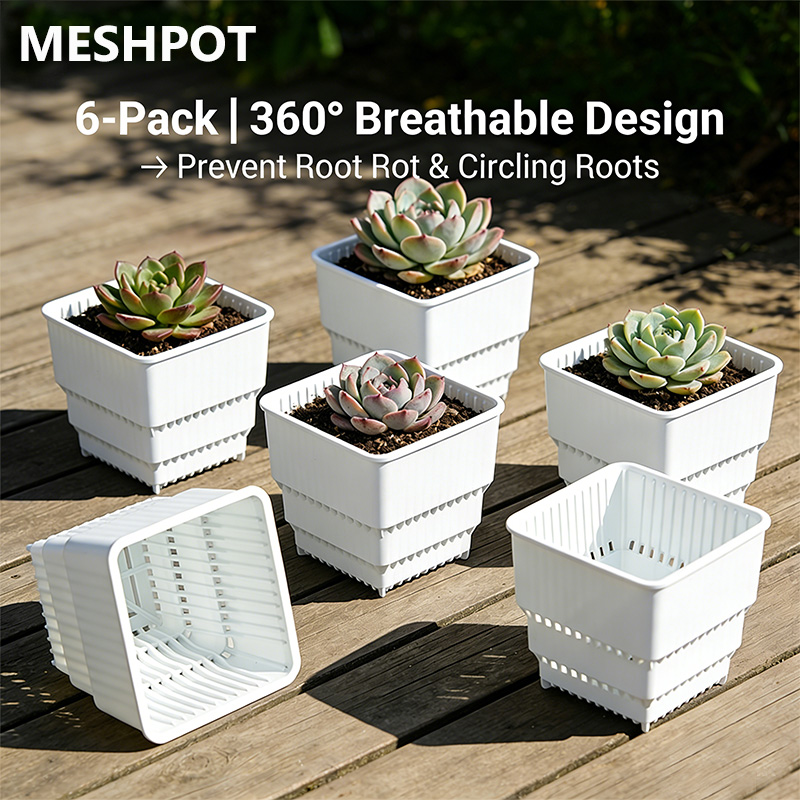MESHPOT 6er-Pack Quadratische  – 3D Printing Pot Bewertung und Preis