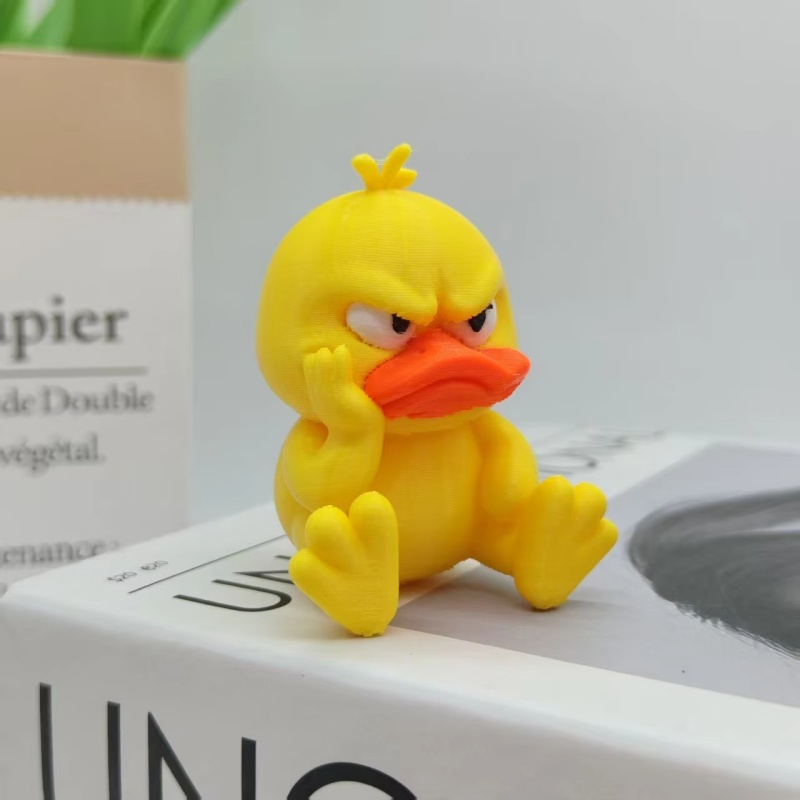 3D-gedruckte wütende gelbe Ent – 3D Printing Mockup Bewertung und Preis