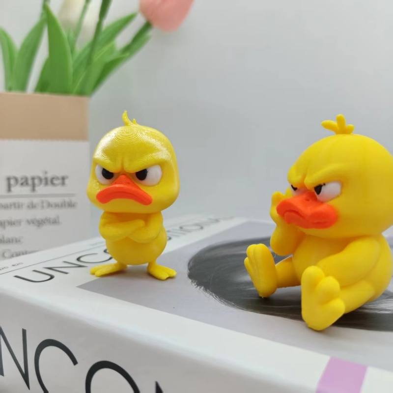 3D-gedruckte wütende gelbe Ent – 3D Printing Mockup Bewertung und Preis