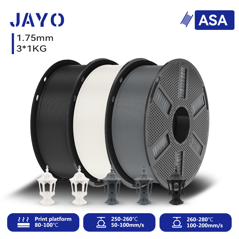 JAYO 3*1KG 3D-Filament ASA 1,7 – Asa Filament Outdoor Bewertung und Preis