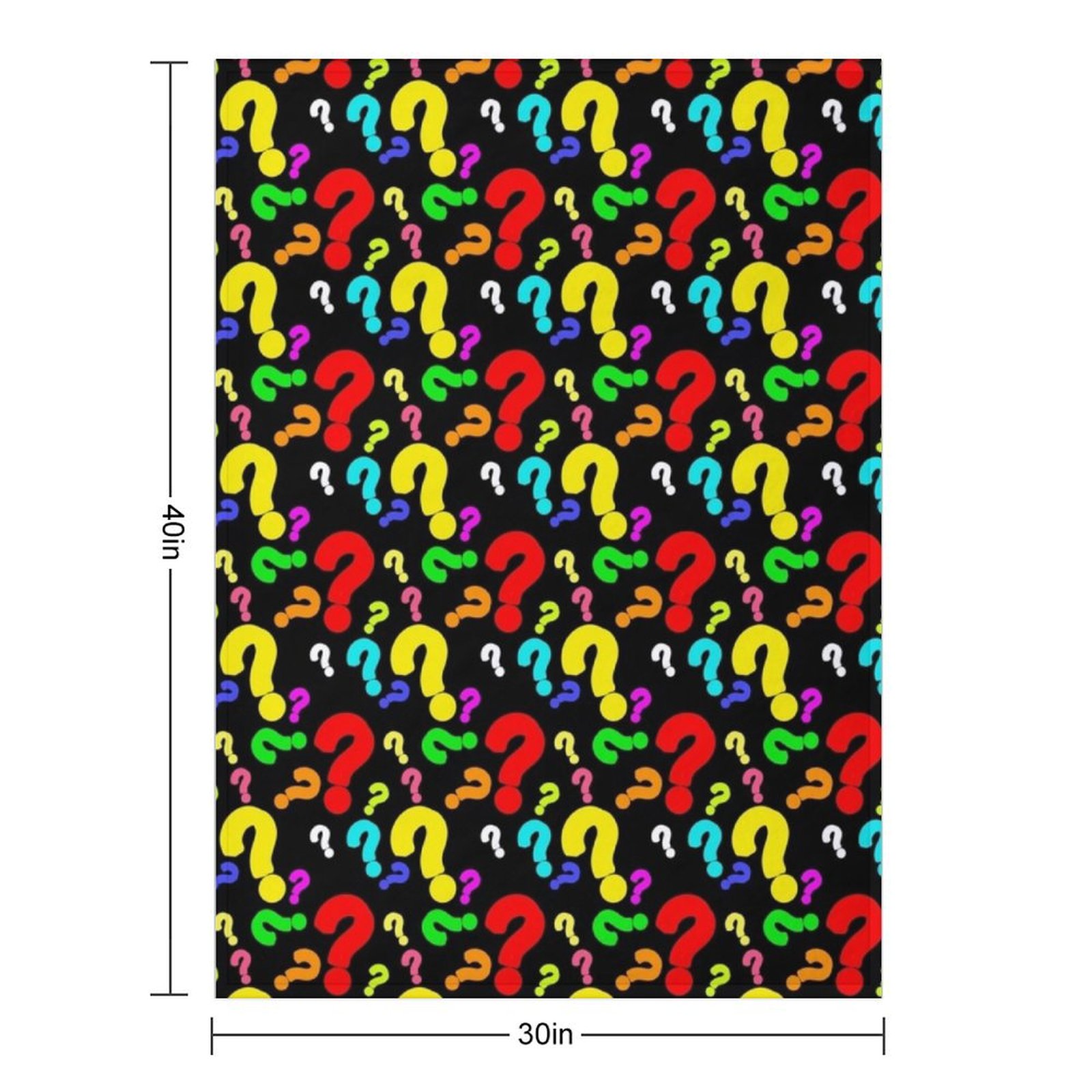 Bunte Wurfdecke mit Fragezeich – 3D Printing Question Bewertung und Preis