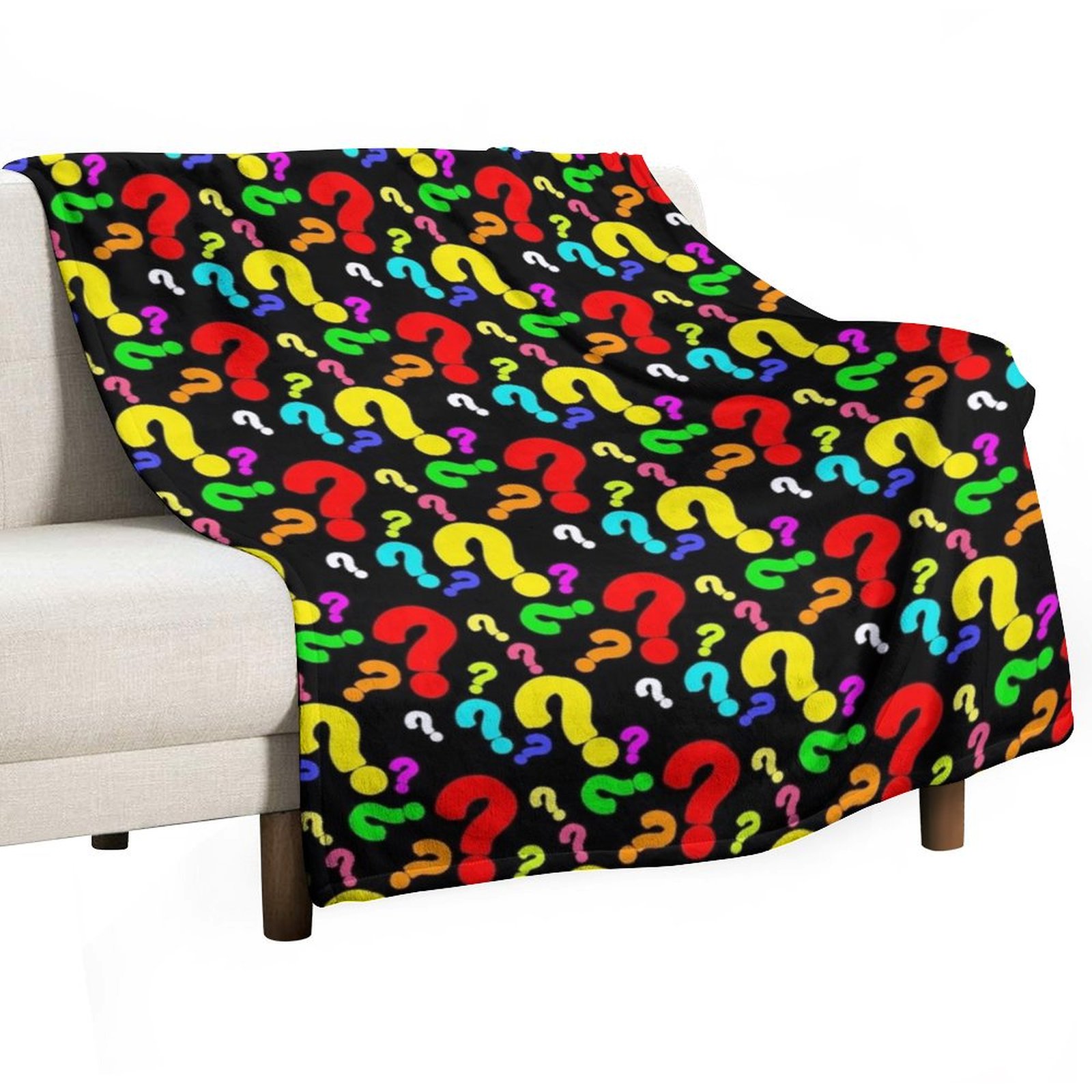 Bunte Wurfdecke mit Fragezeich – 3D Printing Question Bewertung und Preis